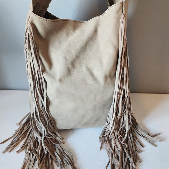Large Leather Fringe Hobo "NEW" - Picture 8 of 16